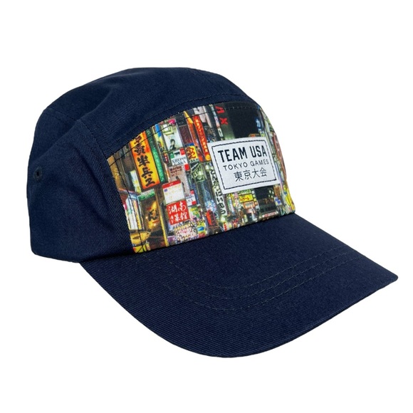 Team USA Olympic Tokyo Games 5 Panel Camper Hat Adjustable Strap - Picture 3 of 10